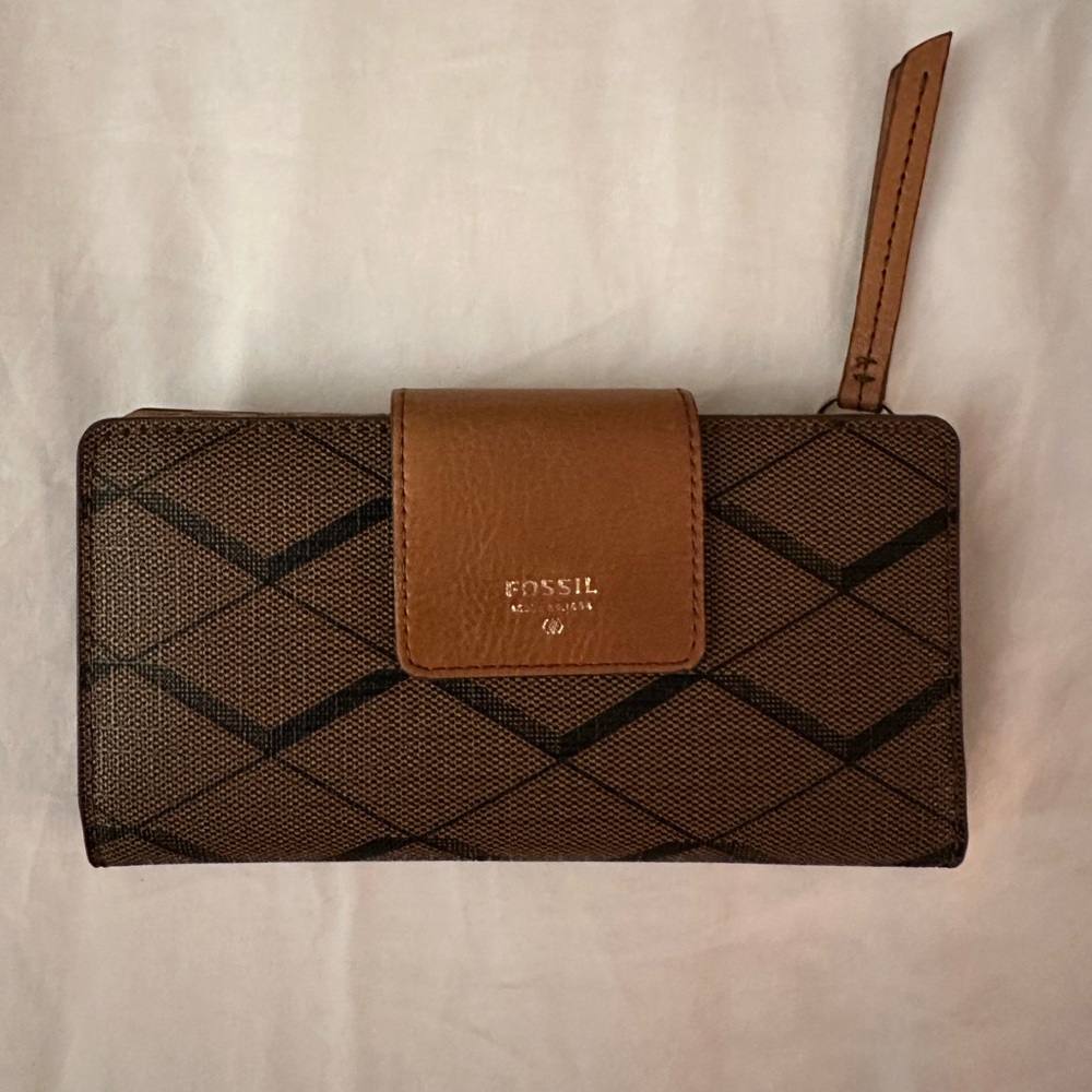 Fossil Tab Wallet Brown/Black